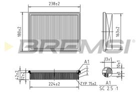 BREMSI FA2006 - FILTRI ARIA - AIR FILTER