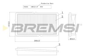 BREMSI FA2023 - FILTRI ARIA - AIR FILTER