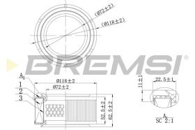 BREMSI FA2033 - FILTRI ARIA - AIR FILTER