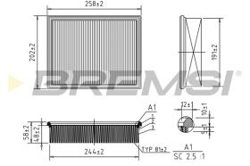 BREMSI FA2040 - FILTRI ARIA - AIR FILTER