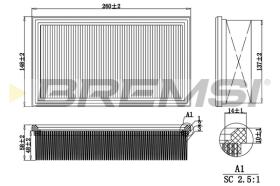 BREMSI FA2041 - FILTRI ARIA - AIR FILTER