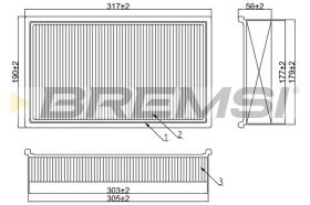 BREMSI FA2042 - FILTRI ARIA - AIR FILTER