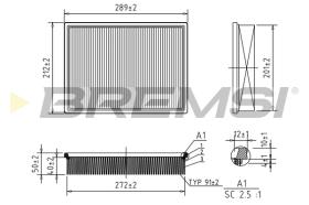BREMSI FA2046 - FILTRI ARIA - AIR FILTER