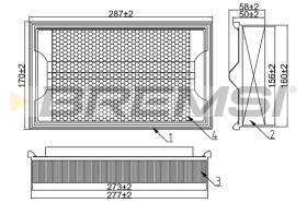 BREMSI FA2049 - FILTRI ARIA - AIR FILTER