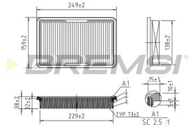 BREMSI FA2054 - FILTRI ARIA - AIR FILTER