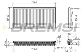 BREMSI FA2067 - FILTRI ARIA - AIR FILTER