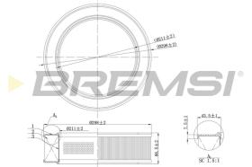 BREMSI FA2072 - FILTRI ARIA - AIR FILTER