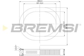 BREMSI FA2080 - FILTRI ARIA - AIR FILTER