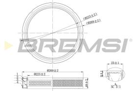 BREMSI FA2081 - FILTRI ARIA - AIR FILTER