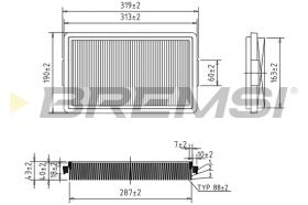 BREMSI FA2085 - FILTRI ARIA - AIR FILTER