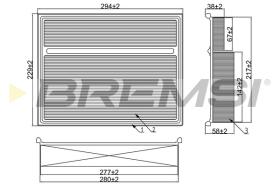 BREMSI FA2086 - FILTRI ARIA - AIR FILTER