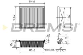 BREMSI FA2091 - FILTRI ARIA - AIR FILTER