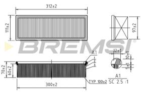 BREMSI FA2092 - FILTRI ARIA - AIR FILTER