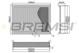 BREMSI FA2098 - FILTRI ARIA - AIR FILTER