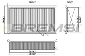 BREMSI FA2099 - FILTRI ARIA - AIR FILTER