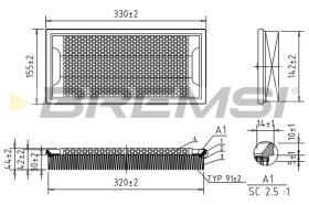 BREMSI FA2102 - FILTRI ARIA - AIR FILTER