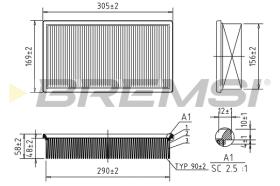 BREMSI FA2103 - FILTRI ARIA - AIR FILTER