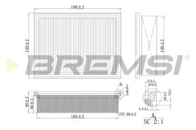 BREMSI FA2110 - FILTRI ARIA - AIR FILTER