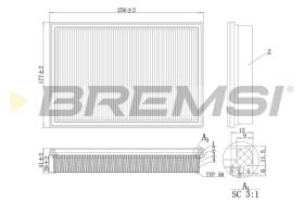 BREMSI FA2115 - FILTRI ARIA - AIR FILTER