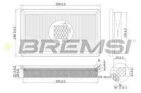 BREMSI FA2116 - FILTRI ARIA - AIR FILTER