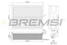 BREMSI FA2125 - FILTRI ARIA - AIR FILTER