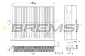 BREMSI FA2128 - FILTRI ARIA - AIR FILTER