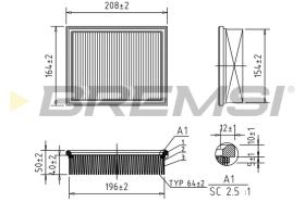 BREMSI FA2136 - FILTRI ARIA - AIR FILTER