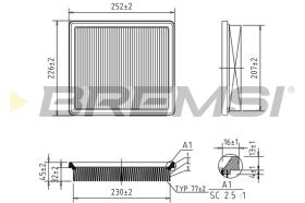 BREMSI FA2145 - FILTRI ARIA - AIR FILTER