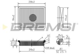 BREMSI FA2146 - FILTRI ARIA - AIR FILTER