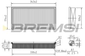 BREMSI FA2148 - FILTRI ARIA - AIR FILTER