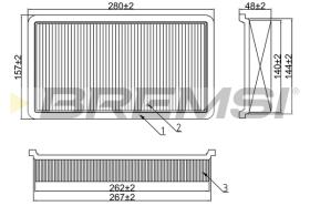 BREMSI FA2151 - FILTRI ARIA - AIR FILTER