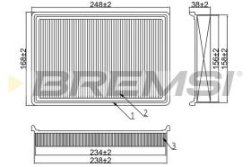 BREMSI FA2162 - FILTRI ARIA - AIR FILTER