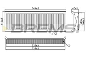 BREMSI FA2163 - FILTRI ARIA - AIR FILTER