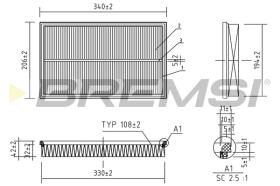 BREMSI FA2165 - FILTRI ARIA - AIR FILTER