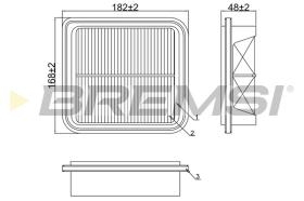 BREMSI FA2204 - FILTRI ARIA - AIR FILTER