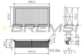 BREMSI FA2207 - FILTRI ARIA - AIR FILTER