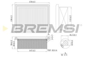 BREMSI FA2217 - FILTRI ARIA - AIR FILTER