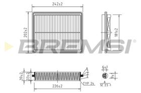 BREMSI FA2239 - FILTRI ARIA - AIR FILTER