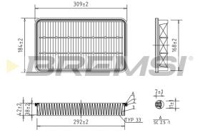 BREMSI FA2275 - FILTRI ARIA - AIR FILTER