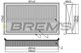 BREMSI FA2297 - FILTRI ARIA - AIR FILTER