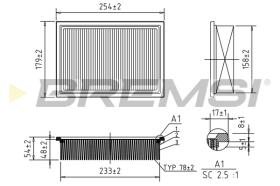 BREMSI FA2303 - FILTRI ARIA - AIR FILTER