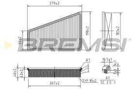BREMSI FA2310 - FILTRI ARIA - AIR FILTER