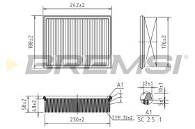 BREMSI FA2314 - FILTRI ARIA - AIR FILTER