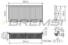 BREMSI FA2316 - FILTRI ARIA - AIR FILTER