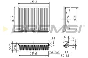BREMSI FA2322 - FILTRI ARIA - AIR FILTER