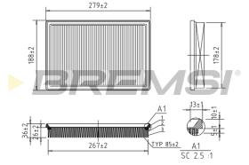 BREMSI FA2324 - FILTRI ARIA - AIR FILTER