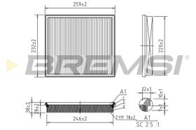 BREMSI FA2325 - FILTRI ARIA - AIR FILTER
