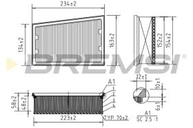 BREMSI FA2338 - FILTRI ARIA - AIR FILTER