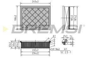 BREMSI FA2339 - FILTRI ARIA - AIR FILTER