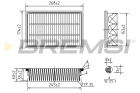 BREMSI FA2341 - FILTRI ARIA - AIR FILTER